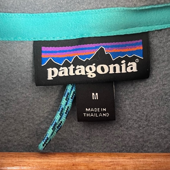Patagonia Microdini 1/2-Zip Pullover Fleece Jacket Womens Medium Plume Grey Teal - Picture 6 of 10